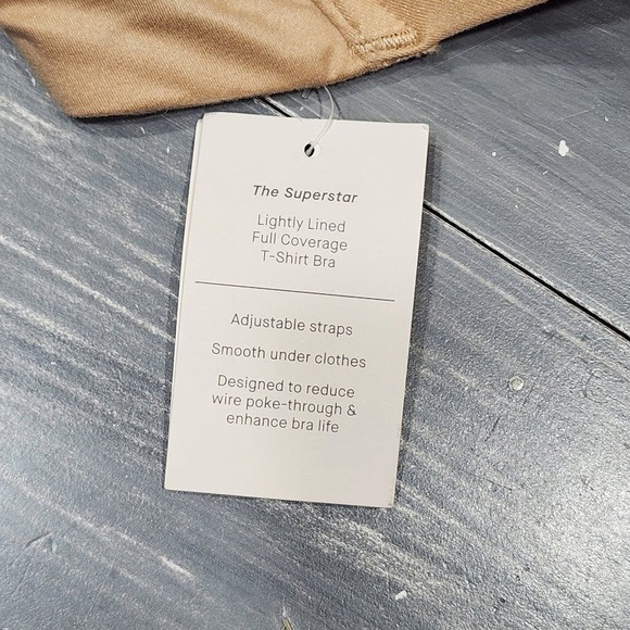 Auden Lightly Lined Full Coverage T-Shirt Bra 46C‎ Underwire Beige The Superstar - Picture 10 of 13